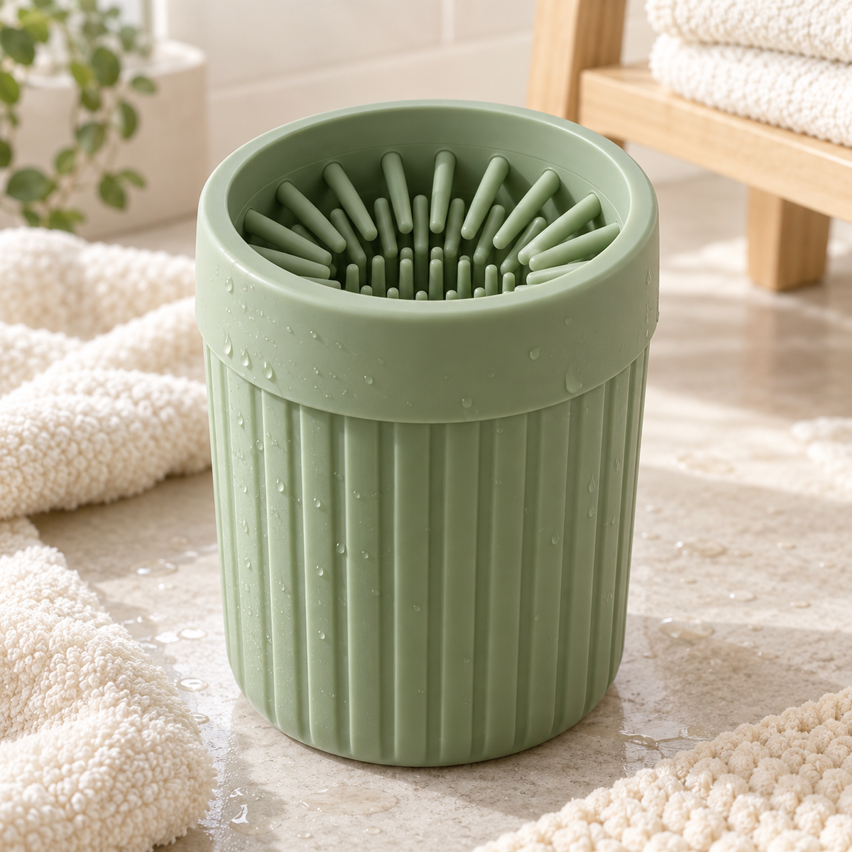 AI-generated illustration of Everyday Paw Cleaning Cup; props not included