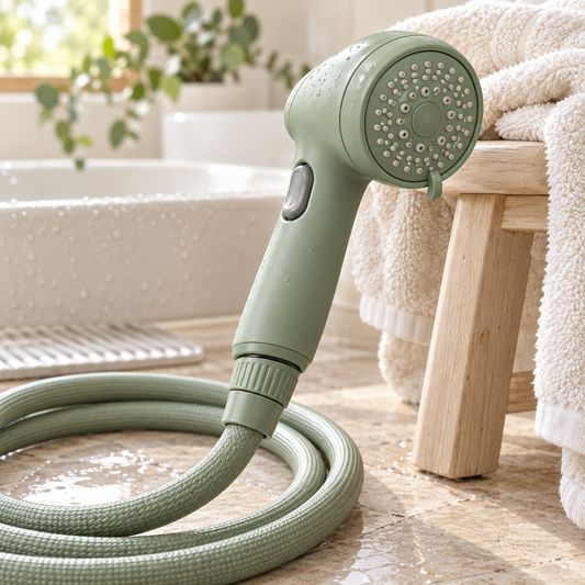 AI-generated illustration of Handheld Pet Shower Sprayer; props not included