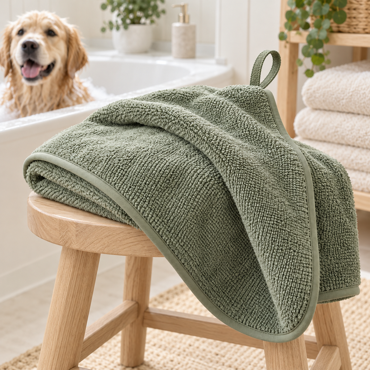 AI-generated illustration of Everyday Pet Towel; props not included